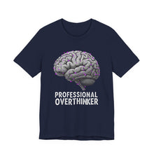 Load image into Gallery viewer, Professional Overthinker – Funny Relatable Graphic Tee (Unisex) Navy