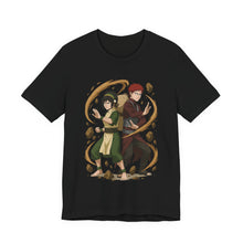 Load image into Gallery viewer, Gaara x Toph – Earth &amp; Sand Anime Crossover Tee (Unisex) Black