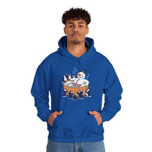Load image into Gallery viewer, Snowman in Hot Tub – Funny Holiday Pullover Hoodie