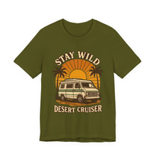 Load image into Gallery viewer, Stay Wild, Desert Cruiser – Retro Adventure Tee (Unisex) Olive
