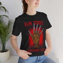 Load image into Gallery viewer, Elm Street Survivors Club – Funny Horror Graphic Tee (Unisex)