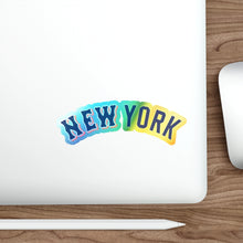 Load image into Gallery viewer, Holographic Sticker - New York in Baseball Team Lettering
