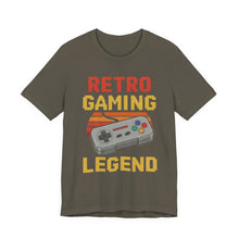 Load image into Gallery viewer, Retro Gaming Legend – Classic Gamer Graphic Tee (Unisex) Army
