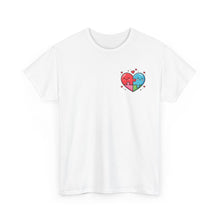 Load image into Gallery viewer, Puzzled Heart - Valentines Day Graphic Tee (Unisex) White