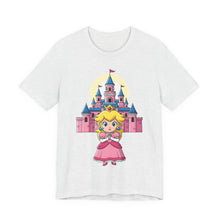 Load image into Gallery viewer, Chibi Princess Peach Castle – Cute Gamer Tee (Unisex) Ash
