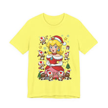 Load image into Gallery viewer, Mrs. Claus Princess Peach – Festive Christmas Tee (Unisex) Yellow