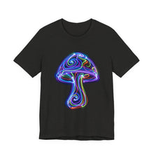 Load image into Gallery viewer, Artsy Psychedelic Mushroom Unisex Graphic Tee Black Heather