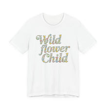 Load image into Gallery viewer, Wild Flower Child – Boho Retro Nature Graphic Tee (Unisex) White
