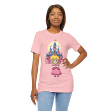 Load image into Gallery viewer, Chibi Princess Peach Castle – Cute Gamer Tee (Unisex)