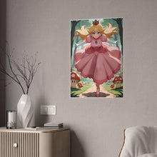 Load image into Gallery viewer, Princess Peach Running in Forest – Fantasy Poster Print