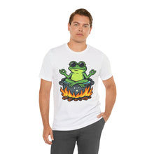 Load image into Gallery viewer, Zen Frog &quot;This Is Fine&quot; Yoga Pose Graphic Tee
