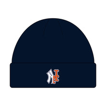 Load image into Gallery viewer, Yankees Mets Split Knit Beanie Hat One size Navy
