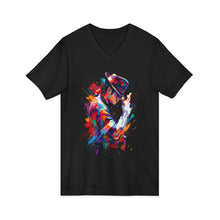 Load image into Gallery viewer, Michael Jackson Colorful Silhouette V-Neck Unisex Graphic Tee