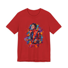 Load image into Gallery viewer, Michael Jackson Thriller Dance Pose – Abstract Unisex Graphic Tee Red