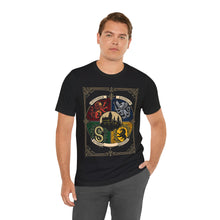 Load image into Gallery viewer, 4 Houses of Hogwarts Harry Potter Graphic Tee
