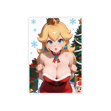Load image into Gallery viewer, Mrs. Claus Princess Peach – Christmas Fantasy Poster Art 23.4" x 33.1" (Vertical) Glossy