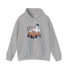 Load image into Gallery viewer, Snowman in Hot Tub – Funny Holiday Pullover Hoodie Sport Grey