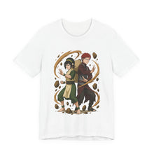 Load image into Gallery viewer, Gaara x Toph – Earth &amp; Sand Anime Crossover Tee (Unisex) White