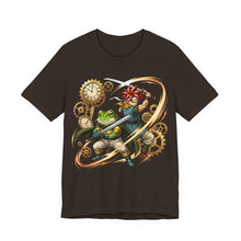 Load image into Gallery viewer, Crono x Frog – Chrono Trigger Hero Duo Graphic Tee Brown