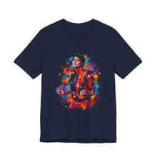 Load image into Gallery viewer, Michael Jackson Thriller Dance Pose – Abstract Unisex Graphic Tee Navy