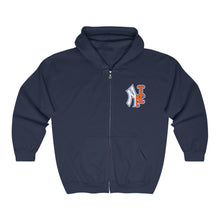 Load image into Gallery viewer, Yankees Mets Split Zip Up Hoodie | Unisex
