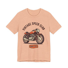 Load image into Gallery viewer, Vintage Speed Club – Retro Racing Motorsport Tee (Unisex) Heather Peach
