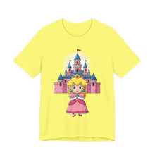 Load image into Gallery viewer, Chibi Princess Peach Castle – Cute Gamer Tee (Unisex) Yellow