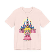 Load image into Gallery viewer, Chibi Princess Peach Castle – Cute Gamer Tee (Unisex) Soft Pink