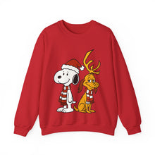 Load image into Gallery viewer, Snoopy x Max – Cute Christmas Crossover Sweatshirt Red