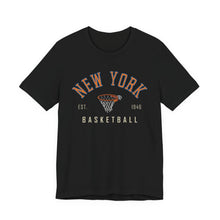 Load image into Gallery viewer, New York Basketball Tee — Vintage Hoop Graphic T-Shirt Black