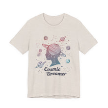 Load image into Gallery viewer, Cosmic Dreamer – Retro Space Aesthetic Graphic Tee (Unisex) Heather Dust
