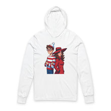 Load image into Gallery viewer, Waldo &amp; Carmen – Retro Cool Hooded Tee (Unisex) White