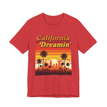 Load image into Gallery viewer, California Dreamin – Vintage Sunshine Graphic Tee (Unisex) Heather Red
