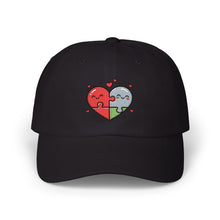 Load image into Gallery viewer, Puzzled Heart - Dad Hat | Love &amp; Friendship Gift Black One size
