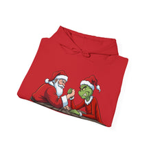 Load image into Gallery viewer, Santa vs Grinch – Christmas Arm Wrestle Hoodie (Unisex)