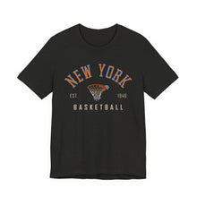 Load image into Gallery viewer, New York Basketball Tee — Vintage Hoop Graphic T-Shirt Black Heather