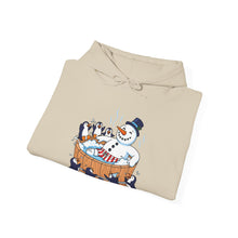 Load image into Gallery viewer, Snowman in Hot Tub – Funny Holiday Pullover Hoodie