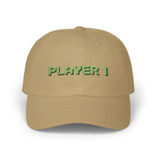 Load image into Gallery viewer, Player 1 – Gamer Mode Dad Cap (Unisex) Khaki One size