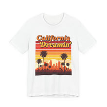 Load image into Gallery viewer, California Dreamin – Vintage Sunshine Graphic Tee (Unisex) White
