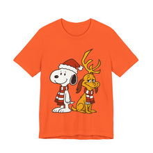 Load image into Gallery viewer, Snoopy x Max – Cute Christmas Crossover Tee (Unisex) Orange