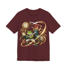 Load image into Gallery viewer, Crono x Frog – Chrono Trigger Hero Duo Graphic Tee Maroon