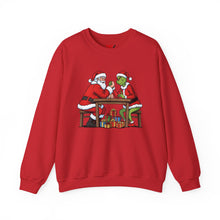 Load image into Gallery viewer, Santa vs Grinch – Christmas Arm Wrestle Sweater (Unisex) Red