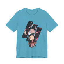 Load image into Gallery viewer, Nezuko Kamado Chibi Demon Slayer Graphic Tee Heather Aqua