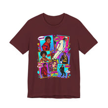 Load image into Gallery viewer, Michael Jackson Comic Pop Art Unisex Graphic Tee Maroon