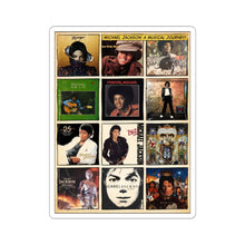 Load image into Gallery viewer, Michael Jackson Album Collage Kiss-Cut Sticker 6" × 6" White