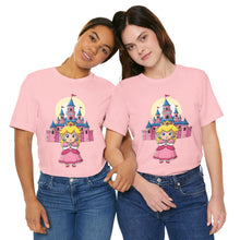 Load image into Gallery viewer, Chibi Princess Peach Castle – Cute Gamer Tee (Unisex)