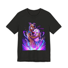 Load image into Gallery viewer, Scooby-Doo &amp; Courage the Cowardly Dog Graphic Tee | Cartoon Crossover Adventure
