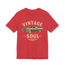 Load image into Gallery viewer, Vintage Soul – Classic Car Enthusiast Graphic Tee (Unisex) Heather Red