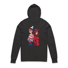 Load image into Gallery viewer, Waldo &amp; Carmen – Retro Cool Hooded Tee (Unisex) Charcoal Black TriBlend