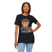 Load image into Gallery viewer, Otterly Awesome – Funny Animal Pun Graphic Tee (Unisex)